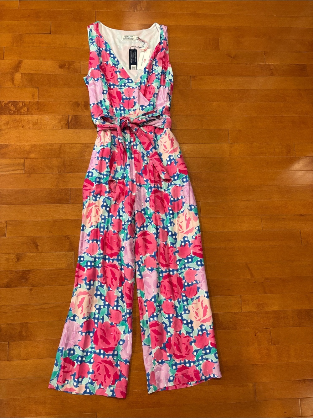 Classically Beautiful Vineyard Vines Kentucky Derby Collab Floral Jumpsuit NBW